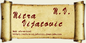 Mitra Vijatović vizit kartica